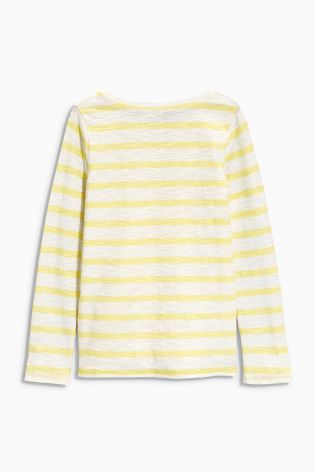 Sequin Heart Stripe Long Sleeve T-Shirt (3-16yrs)